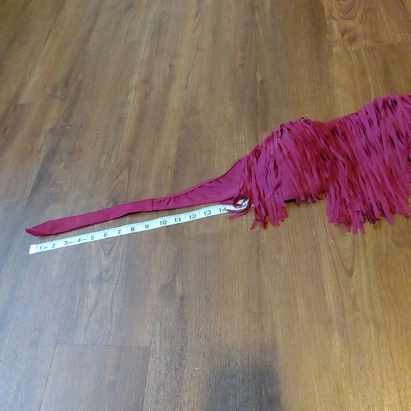 Maroon & Floral Swimsuit - Picture 5 of 7